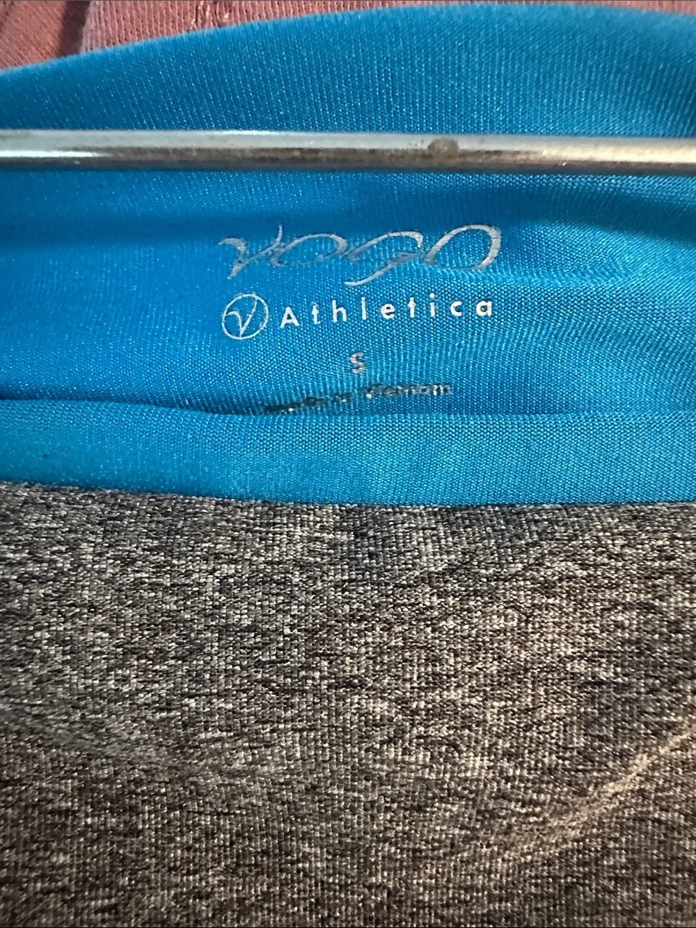 Vogo Gray Heather Athletic Pants with Blue Trim